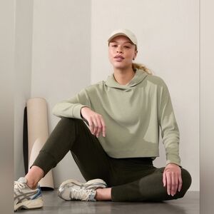 Athleta Presence Hoodie in Color Moss Light Green Size Medium Everyday Soft New